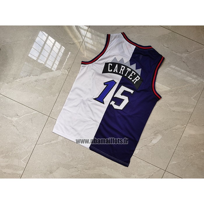 Maillot Tornto Raptors Vince Carter NO 15 Split Edition Volet Blanc